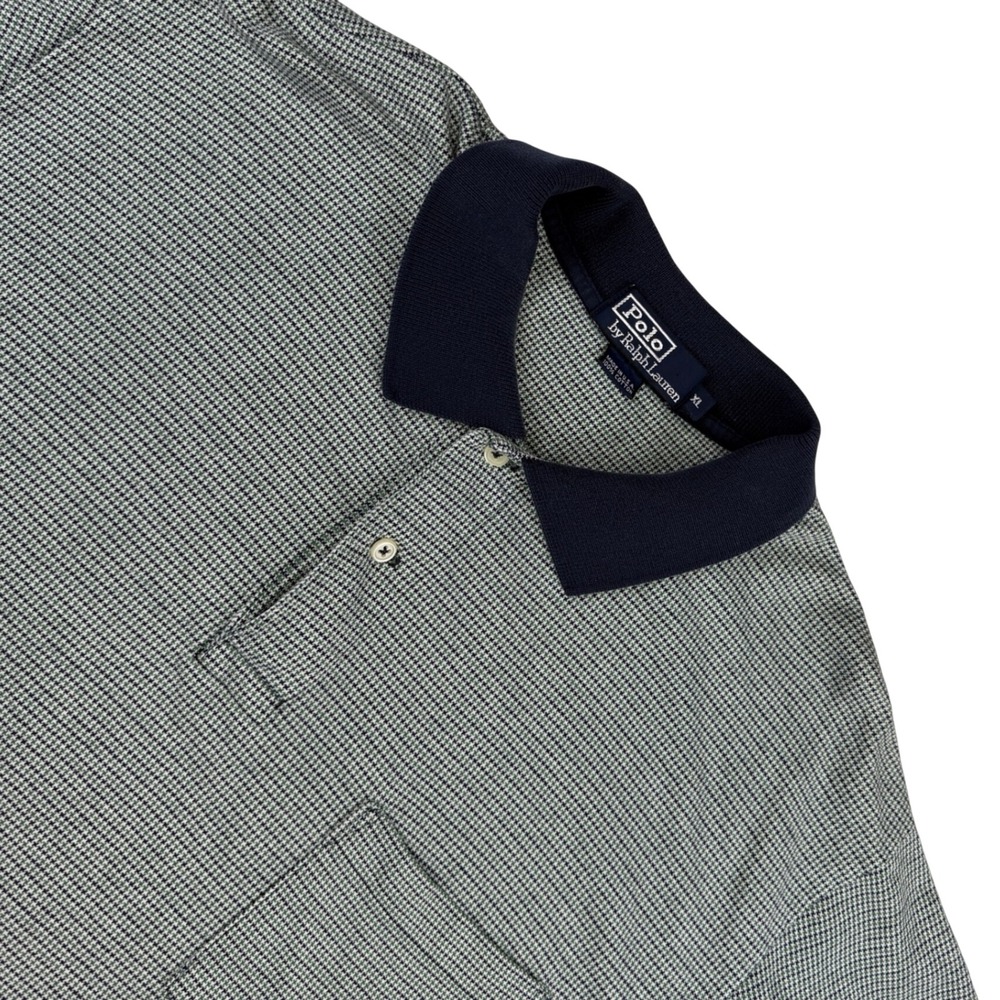 Vintage Polo By Ralph Lauren 90's Polo Shirt Mens XL Houndstooth Casual